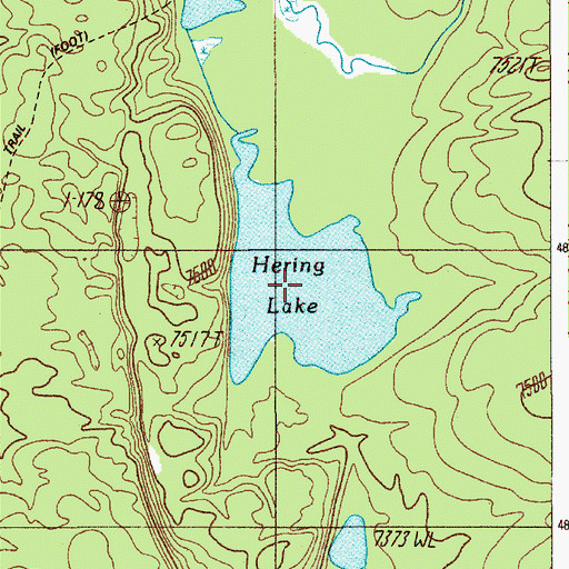 Topographic Map of Hering Lake, WY