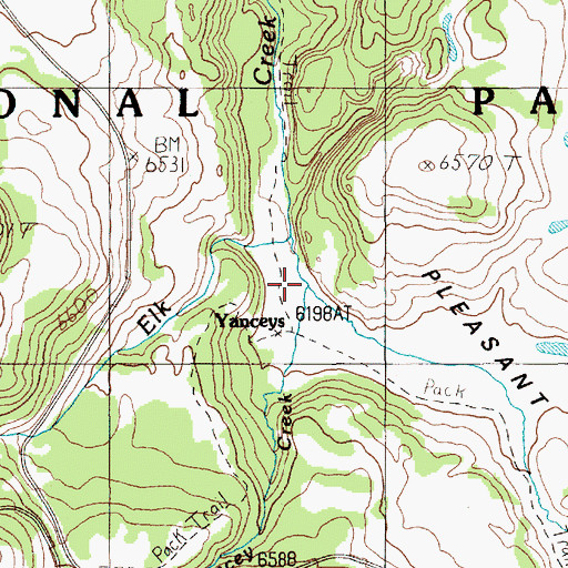 Topographic Map of Lost Creek, WY