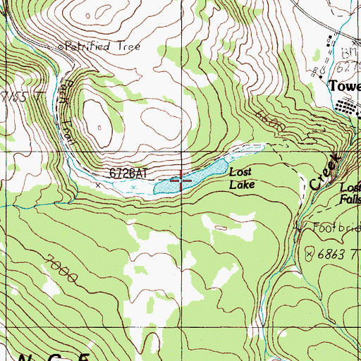 Topographic Map of Lost Lake, WY