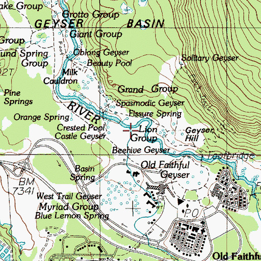 Topographic Map of Myriad Creek, WY