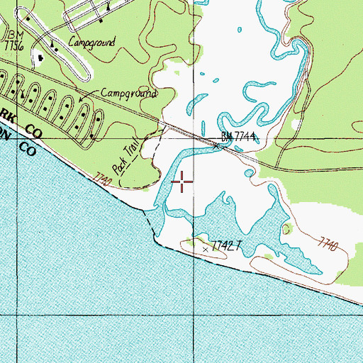 Topographic Map of Pelican Valley, WY
