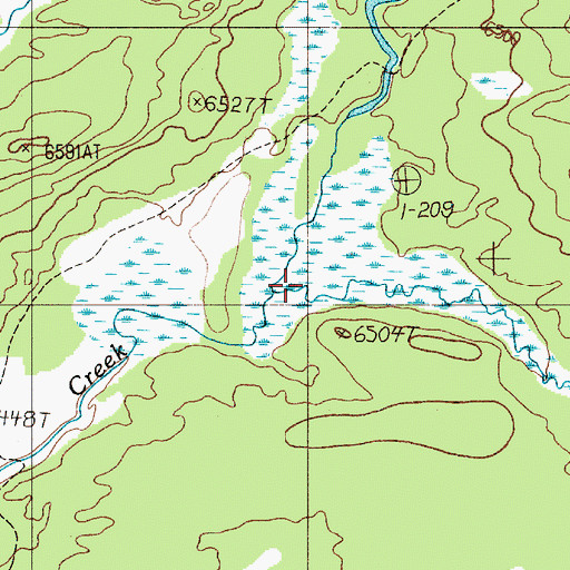 Topographic Map of Proposition Creek, WY