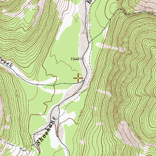 Topographic Map of Robinson Creek, WY