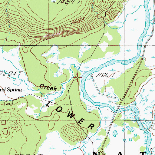 Topographic Map of Sentinel Creek, WY