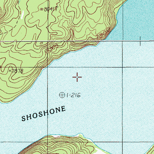 Topographic Map of Shoshone Lake, WY