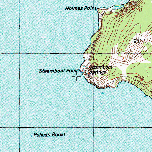 Topographic Map of Steamboat Point, WY