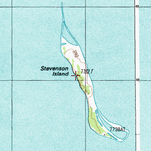 Topographic Map of Stevenson Island, WY