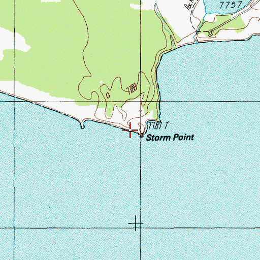 Topographic Map of Storm Point, WY