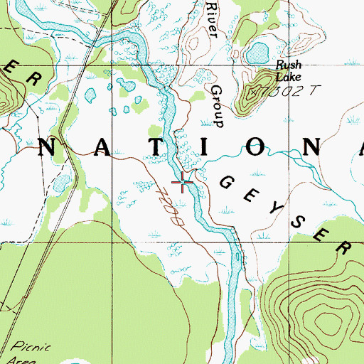Topographic Map of Tangled Creek, WY