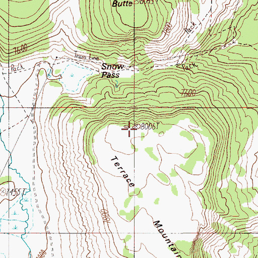 Topographic Map of Terrace Mountain, WY