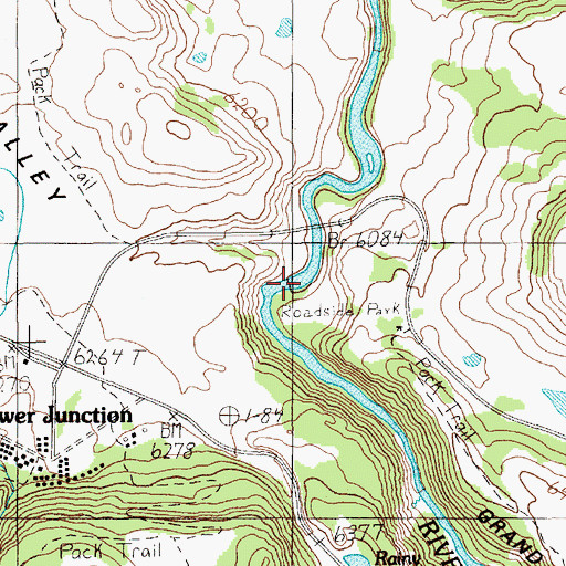 Topographic Map of Grand Canyon of the Yellowstone, WY