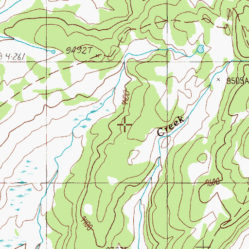 Topographic Map of Two Ocean Plateau, WY