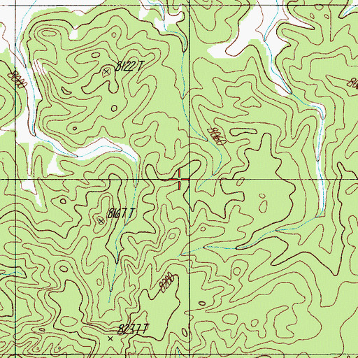 Topographic Map of Yellowstone National Park, WY