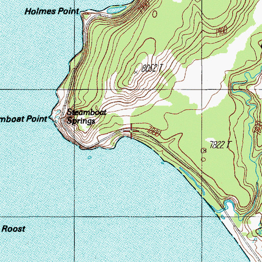 Topographic Map of Steamboat Springs, WY