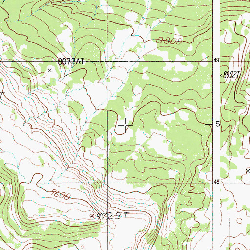 Topographic Map of Gallatin Range, WY