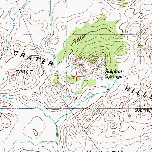 Topographic Map of Sulphur Spring, WY