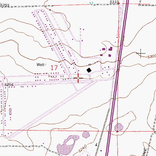 Topographic Map of Bar Nunn, WY