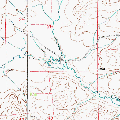 Topographic Map of Mertz Draw, WY