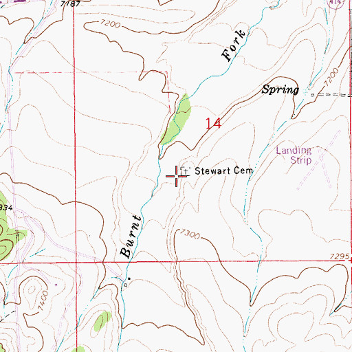 Topographic Map of Widdop Cemetery, WY