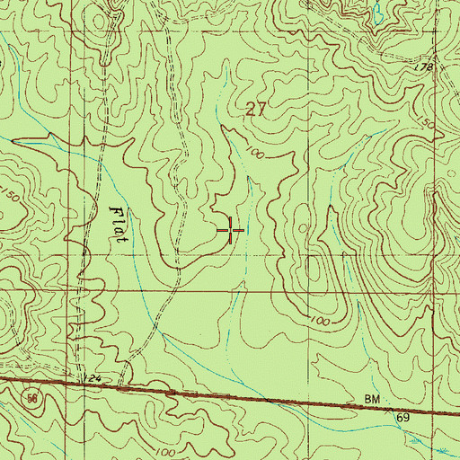 Topographic Map of WELB-AM (Elba), AL