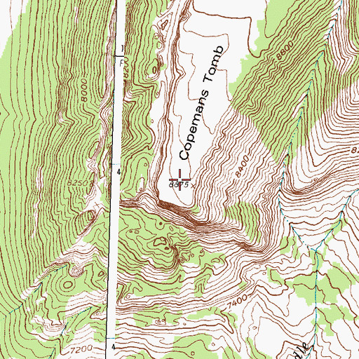 Topographic Map of Copmans Tomb, WY
