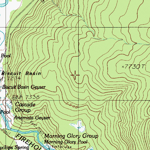 Topographic Map of Chimney Cone, WY