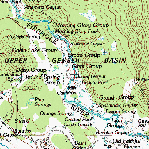 Topographic Map of Chromatic Pool, WY