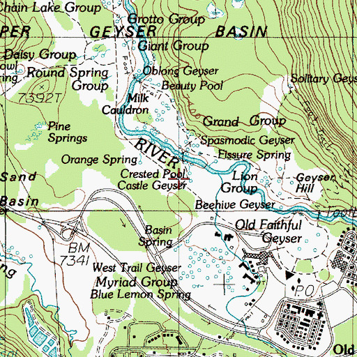Topographic Map of Crested Pool, WY