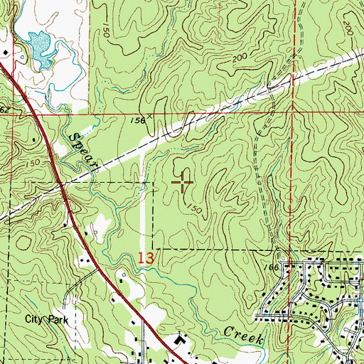 Topographic Map of WPRN-AM (Butler), AL