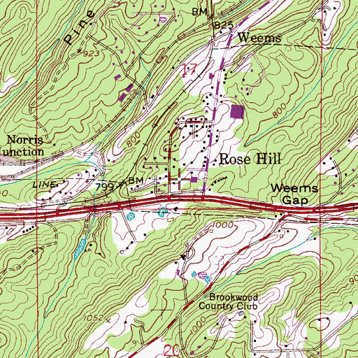Topographic Map of WLPH-AM (Irondale), AL