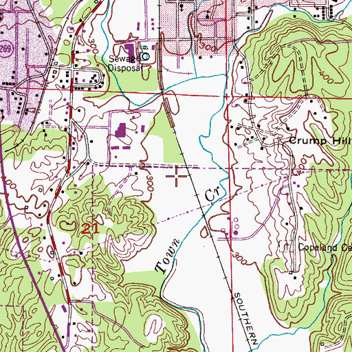 Topographic Map of WARF-AM (Jasper), AL