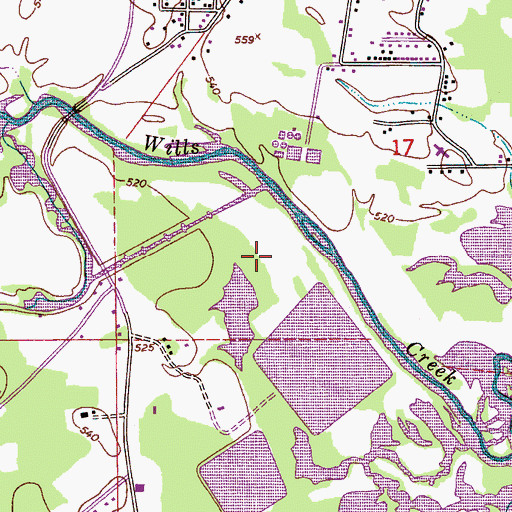 Topographic Map of WKFX-AM (Rainbow City), AL
