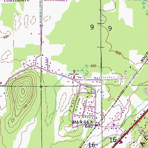 Topographic Map of WKEA-AM (Scottsboro), AL