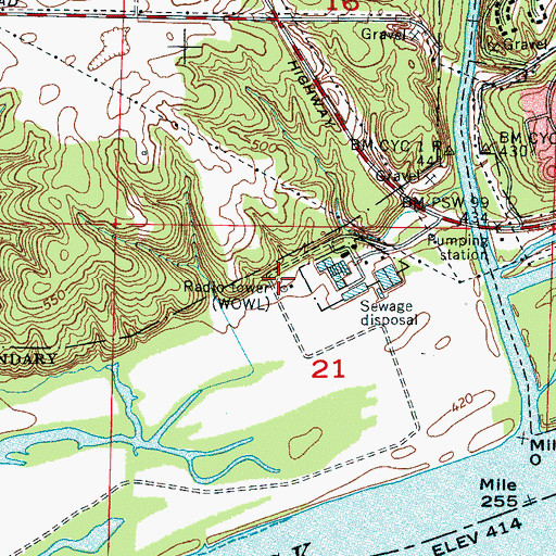 Topographic Map of WBCF-AM (Florence), AL
