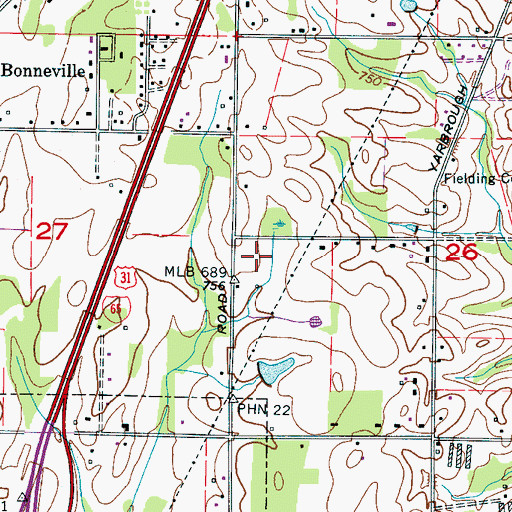 Topographic Map of WJMW-AM (Athens), AL
