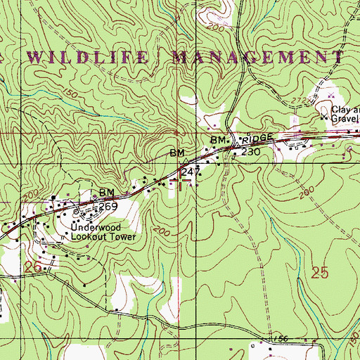 Topographic Map of WKNU-FM (Brewton), AL