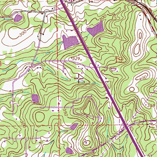 Topographic Map of WORJ-FM (Ozark), AL