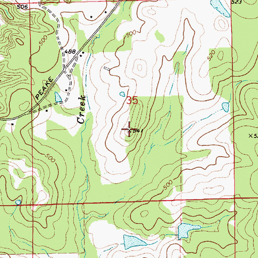Topographic Map of WTSU-FM (Troy), AL