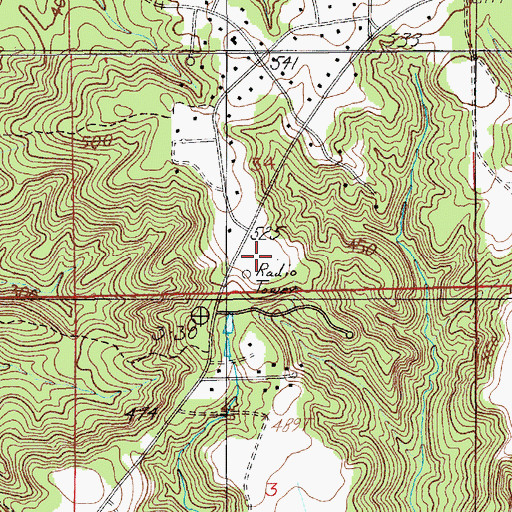 Topographic Map of WHHY-FM (Montgomery), AL