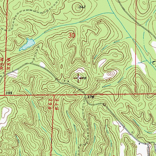Topographic Map of WUAL-FM (Tuscaloosa), AL
