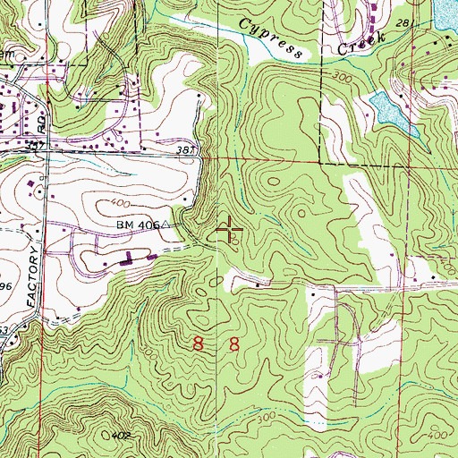 Topographic Map of WTUG-FM (Tuscaloosa), AL