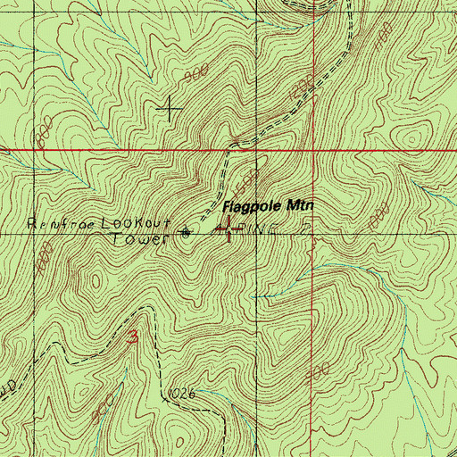 Topographic Map of WHTB-FM (Talladega), AL