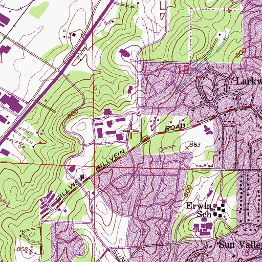 Topographic Map of WJSR-FM (Birmingham), AL