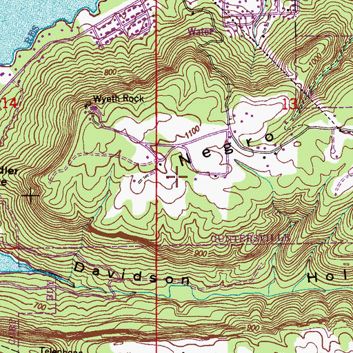 Topographic Map of WTWX-FM (Gunthersville), AL