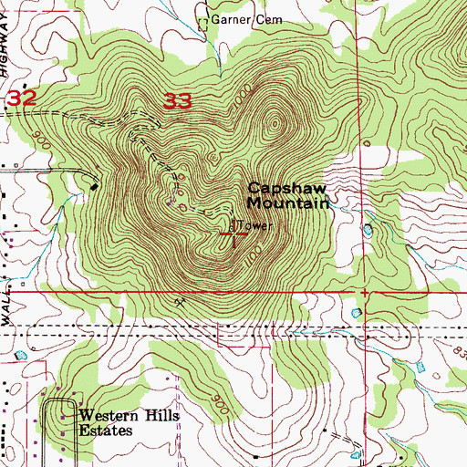 Topographic Map of WZYP-FM (Athens), AL