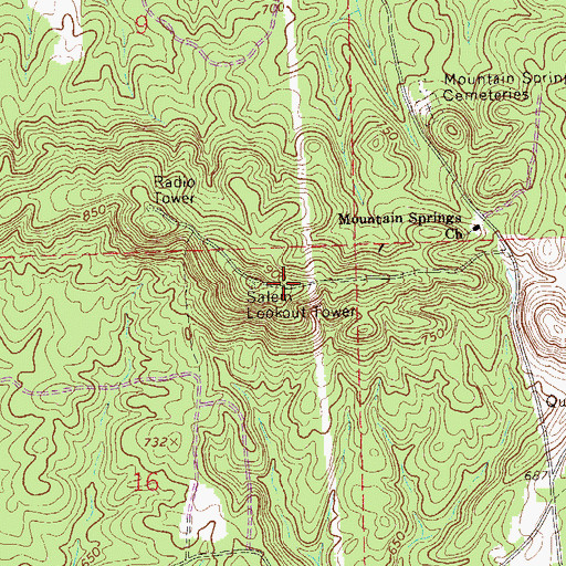 Topographic Map of WSWS-TV (Opelika), AL