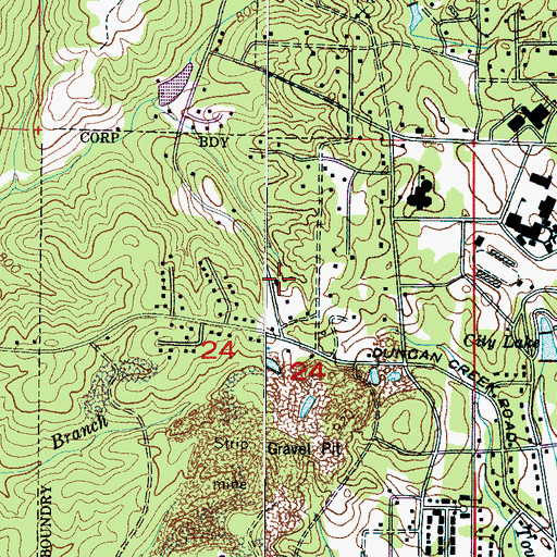 Topographic Map of W03A-TV (Russellville), AL