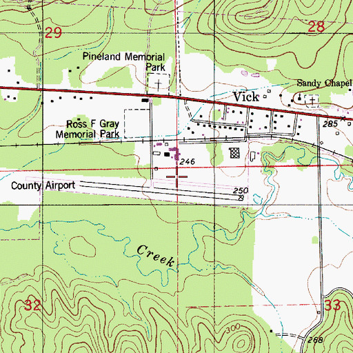 Topographic Map of Bibb County Airport, AL