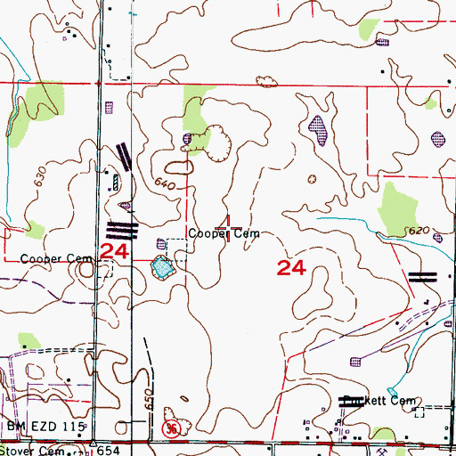 Topographic Map of Danville Airport (historical), AL