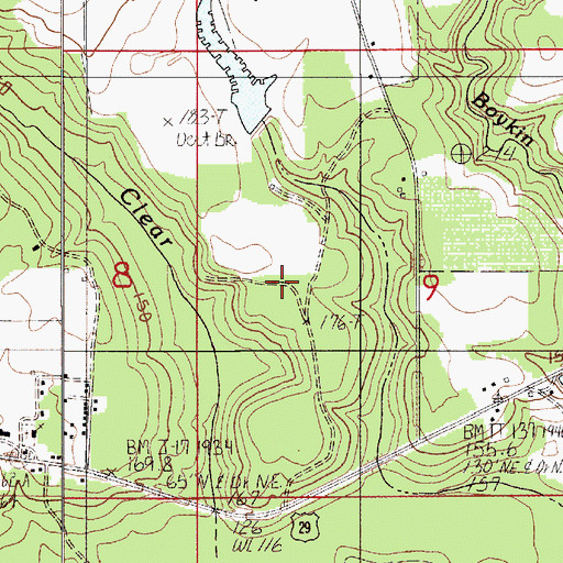 Topographic Map of Cooks Lake, AL